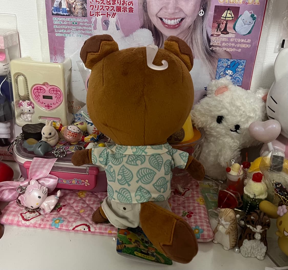 동물의숲 너굴이 사장 인형 모동숲 너구리 튀동숲 동물 갸루 일본 너굴 상품이미지2