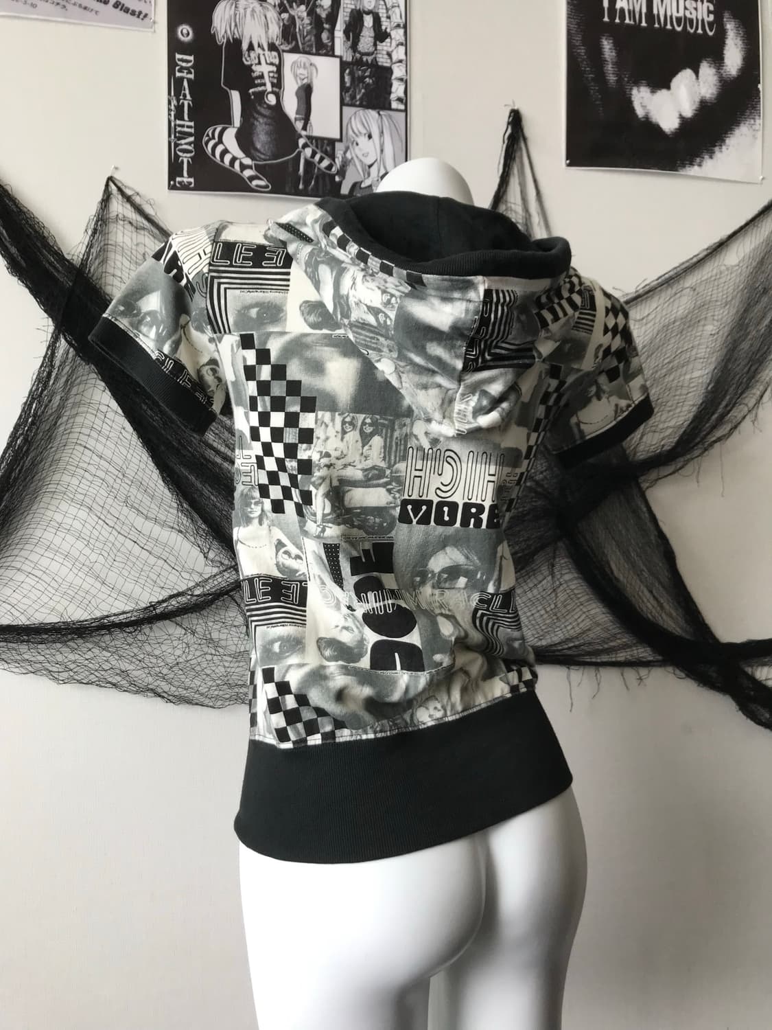 00s pattern cotton hoddie halfsleeve  상품이미지7