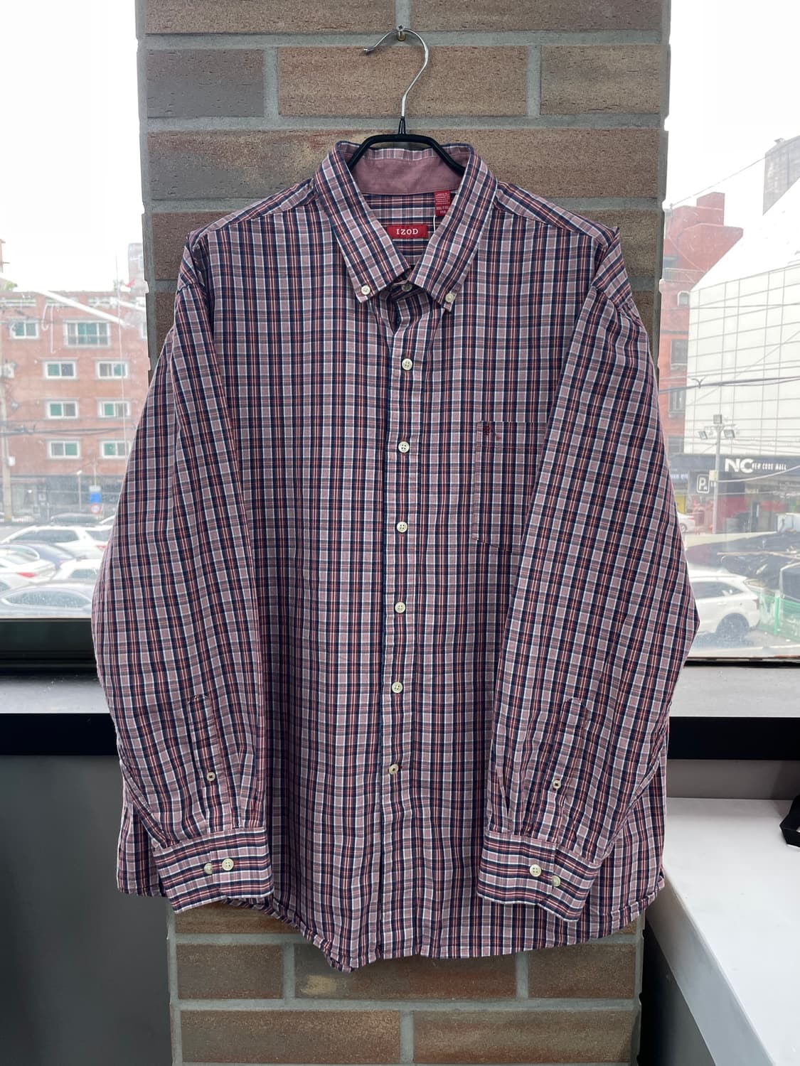 IZOD 오버사이즈 체크 셔츠 상품이미지6