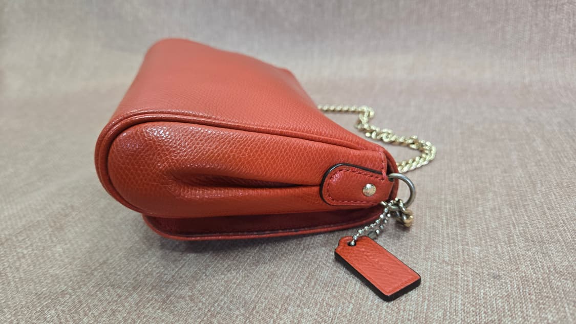 코치 크로스그레인 가죽 카디널 미니 루비 레드 백 숄더 크로스바디 상품이미지4