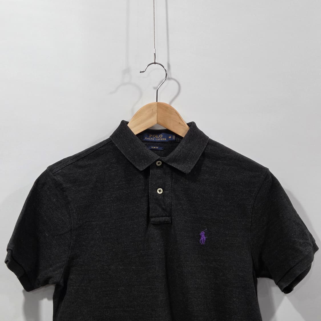폴로랄프로렌 피케 카라 멜란지 다크그레이 반팔티 M 상품이미지2
