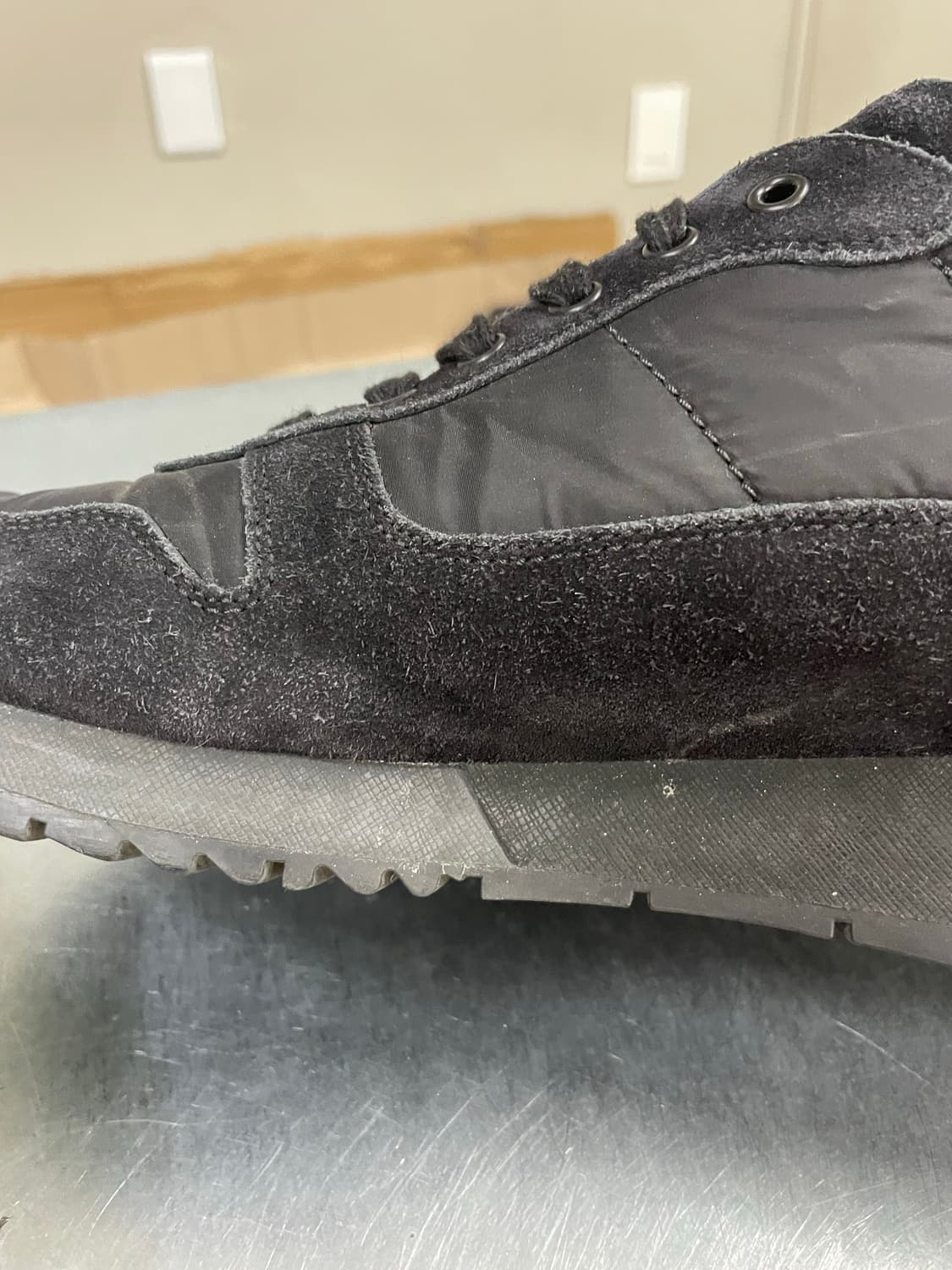 프라다 스웨이드 스니커즈 블랙 39 상품이미지9