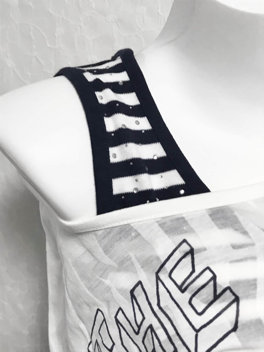 빈티지 니혼진 너드 미키마우스 레이어드 반팔 탑 세트 상품이미지3