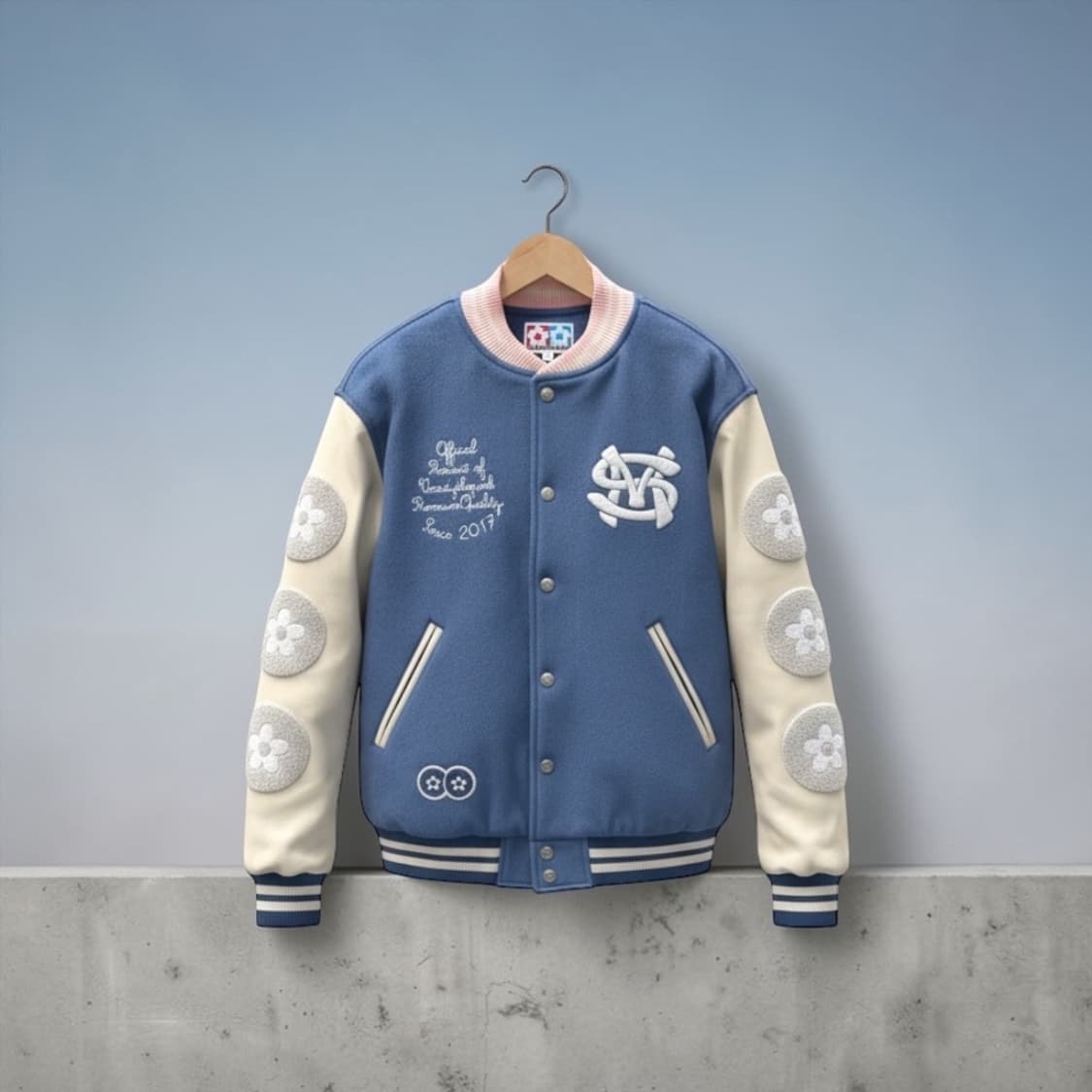 L/ 반디더핑크 x SM엔터 30주년 한정 바시티 자켓(새상품) 상품이미지1