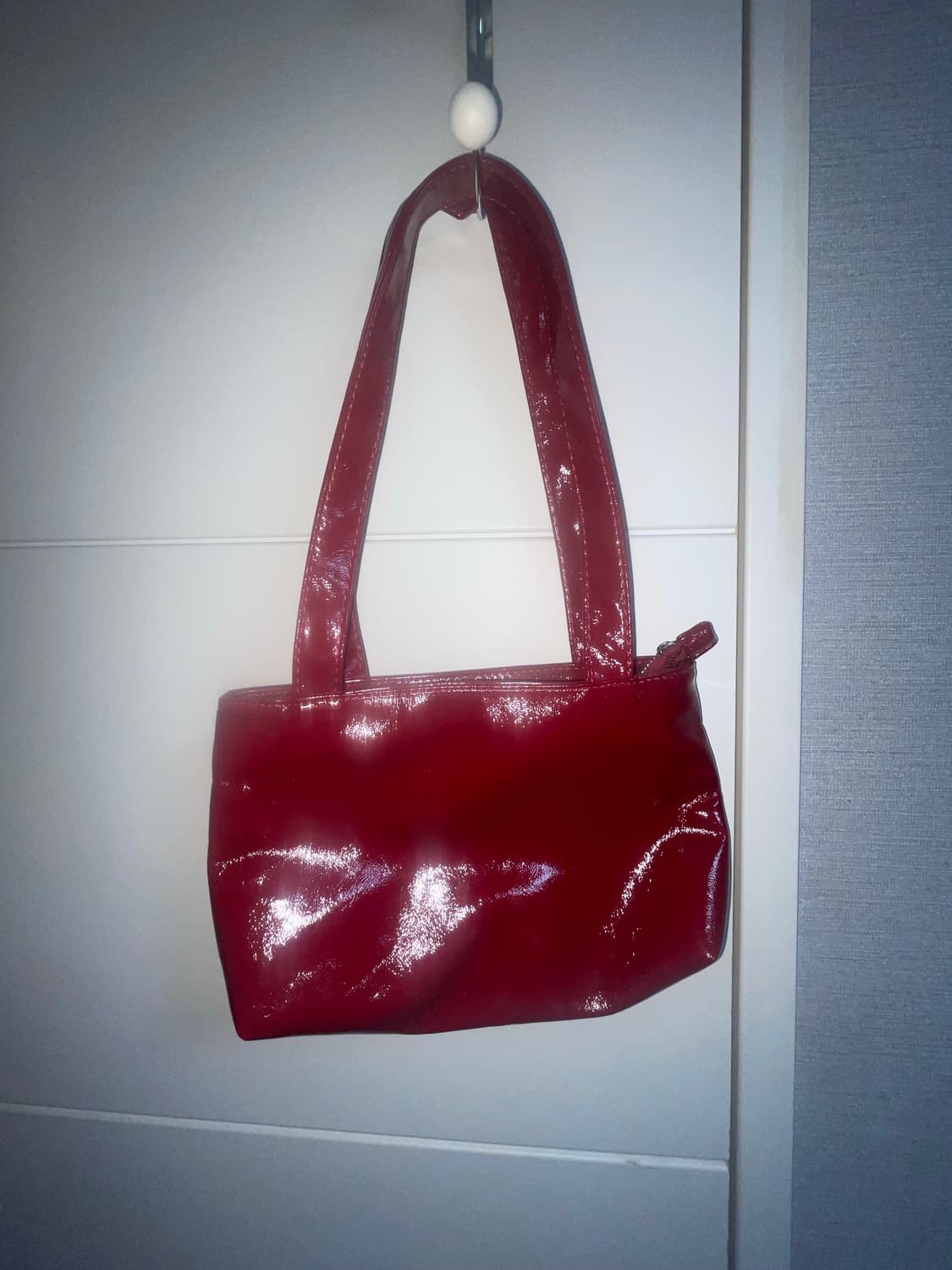 Glossy leather bag (red)/글로시 레드 가방 (빨간색) 상품이미지4