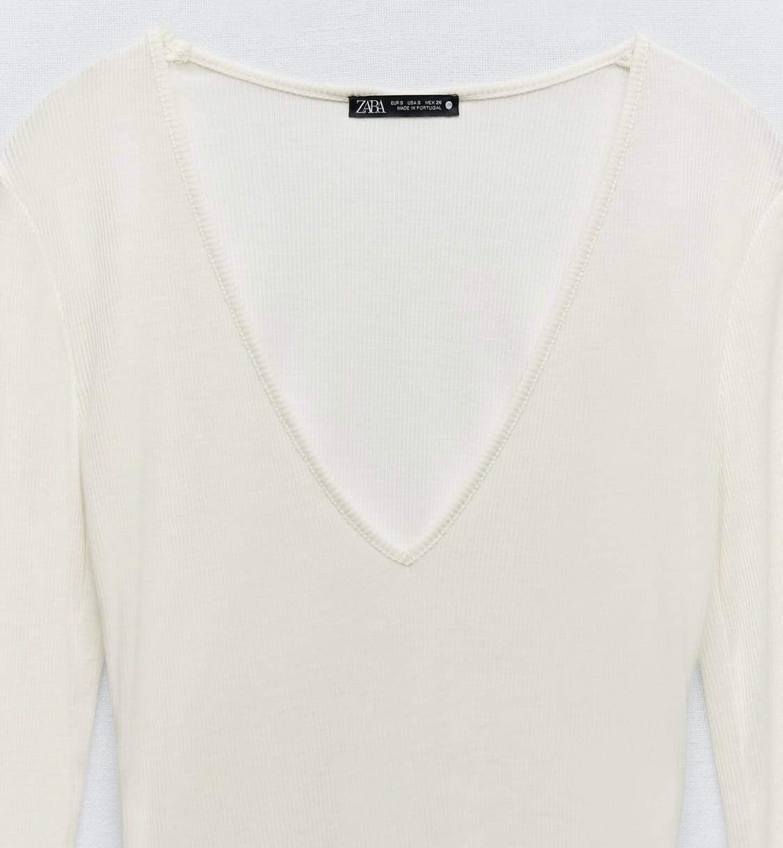 ZARA 브이넥 티셔츠, 시스루 티셔츠, 자라 레이어드 티셔츠 상품이미지7
