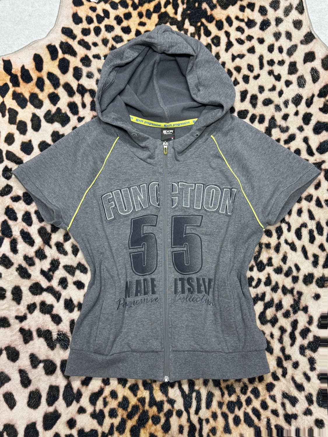 Y2K 스포티 넘버로고 반팔 후디집업  상품이미지1