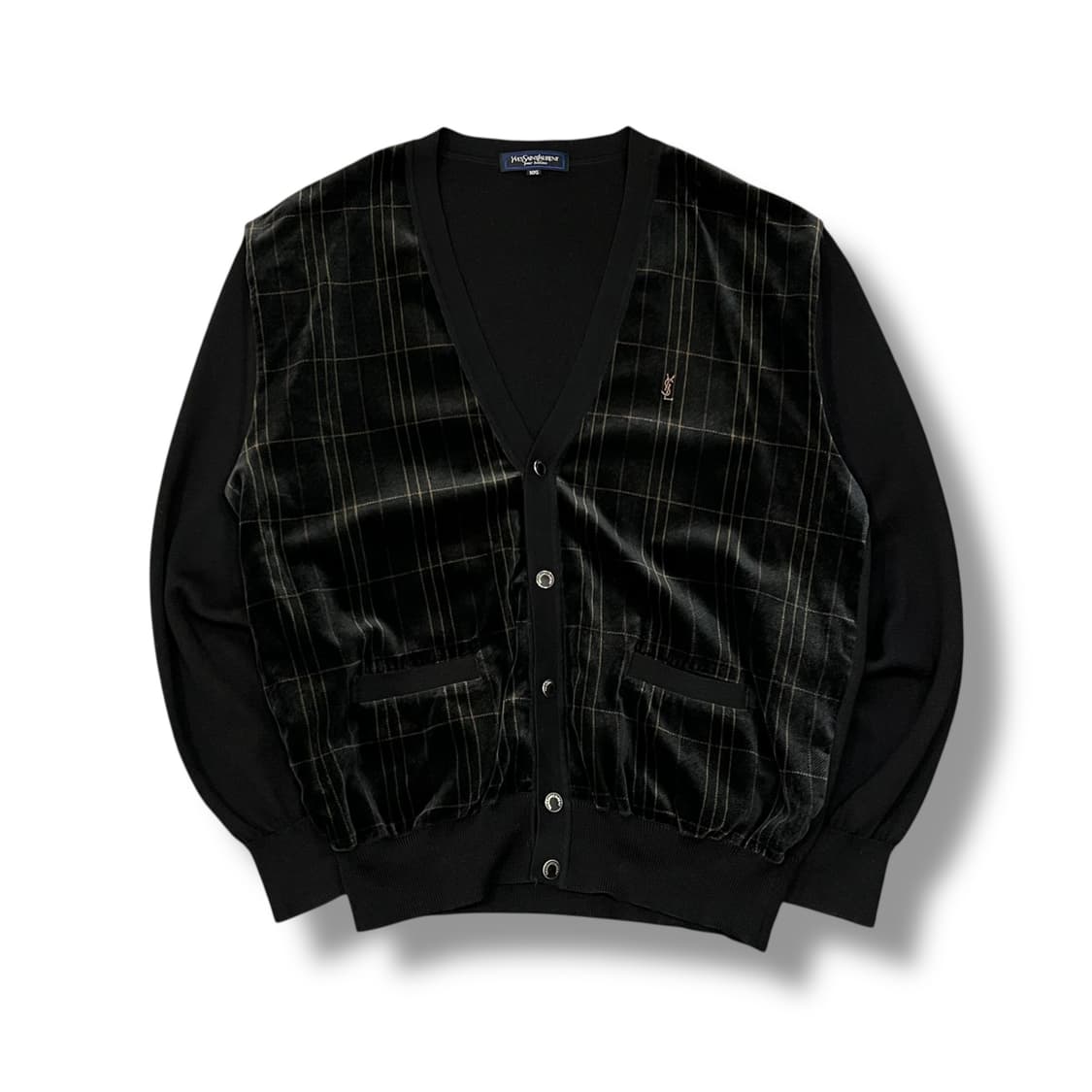  입생로랑 체크 니트 가디건 y14401 상품이미지2