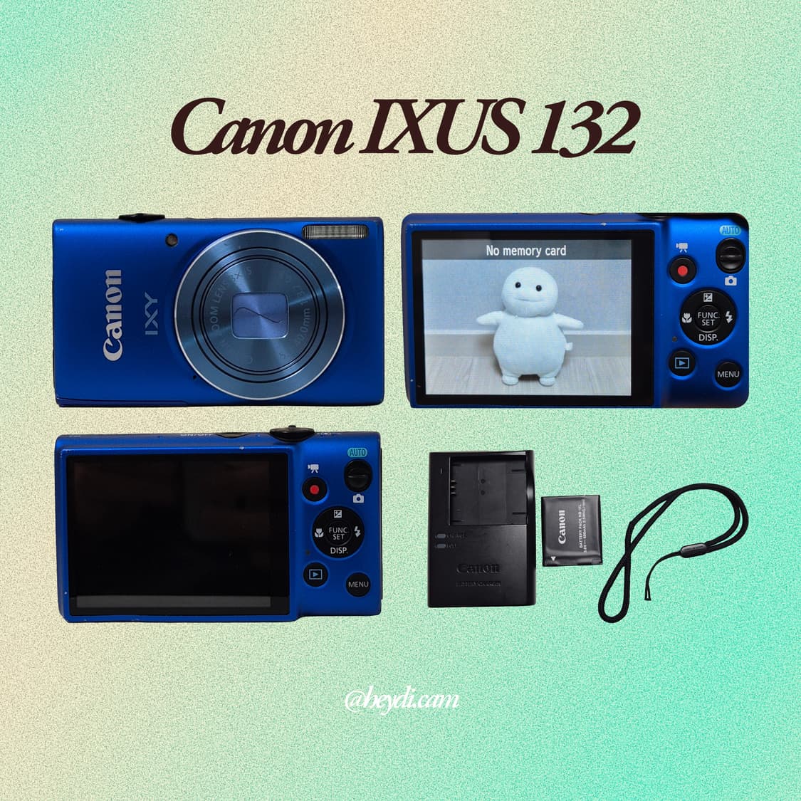 (헤일리 비버 하음) 캐논 ixus132 ixy90f 블루 상품이미지2