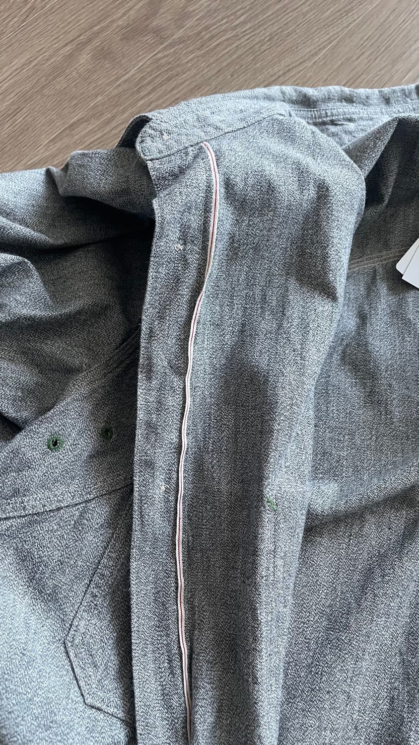 나이젤카본 메디컬 샴브레이셔츠 솔트&페퍼 54 XXL 새제품 상품이미지2