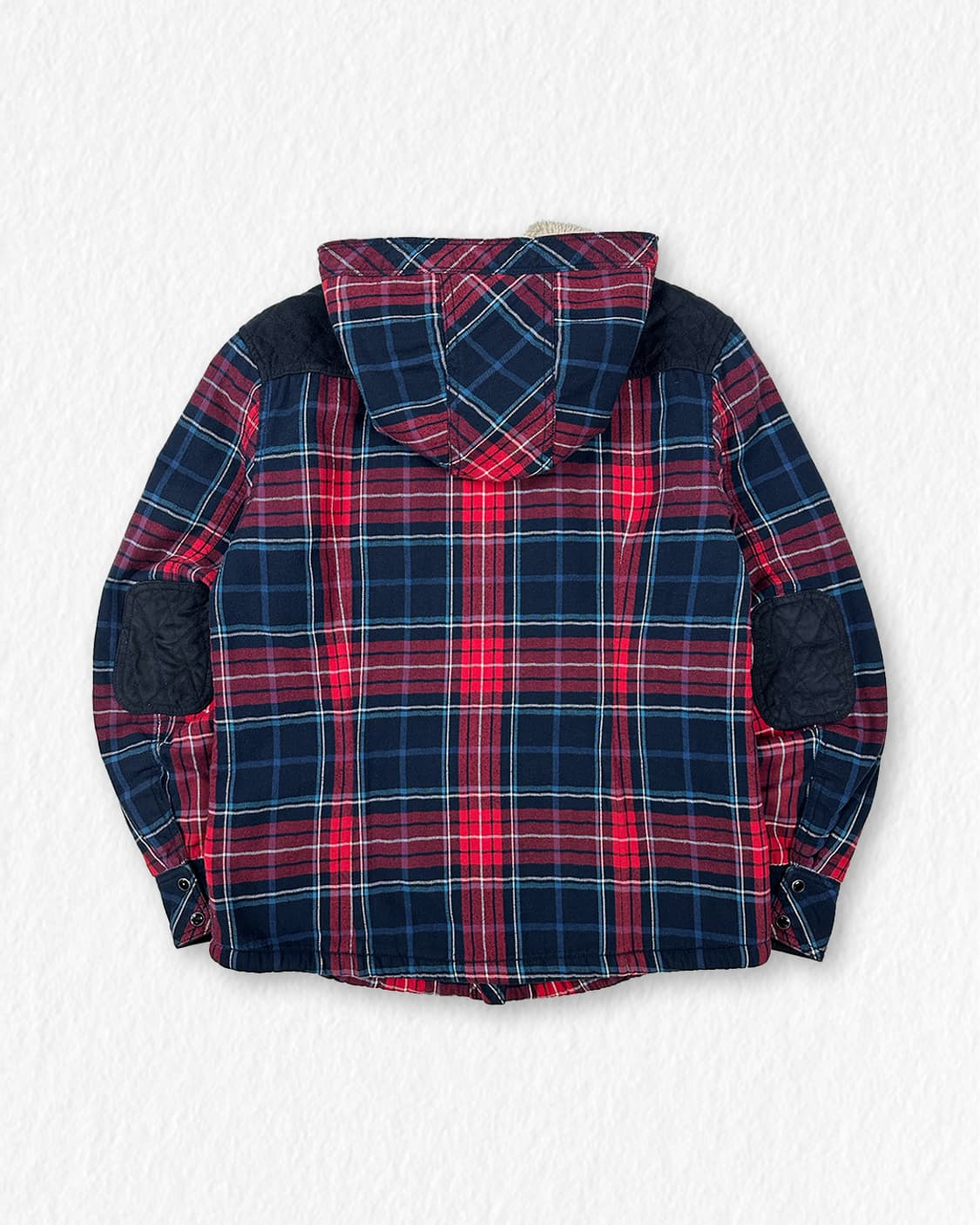 게스 쉐르파 체크 후드 셔츠 상품이미지2