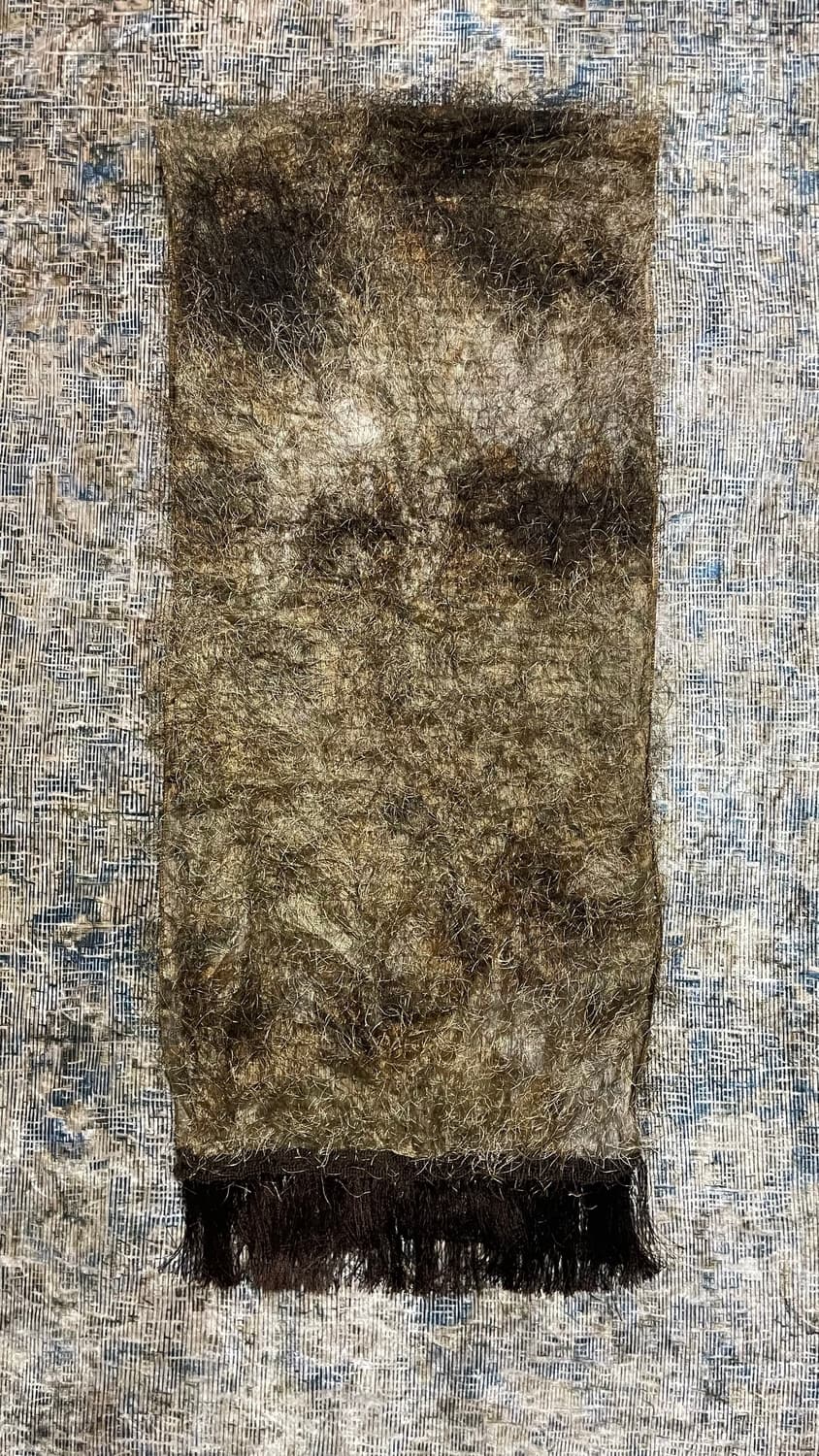 JPN 빈티지 Y2K 모리걸 유니크 수작업 아크 텍스처 스카프 머플러 상품이미지4