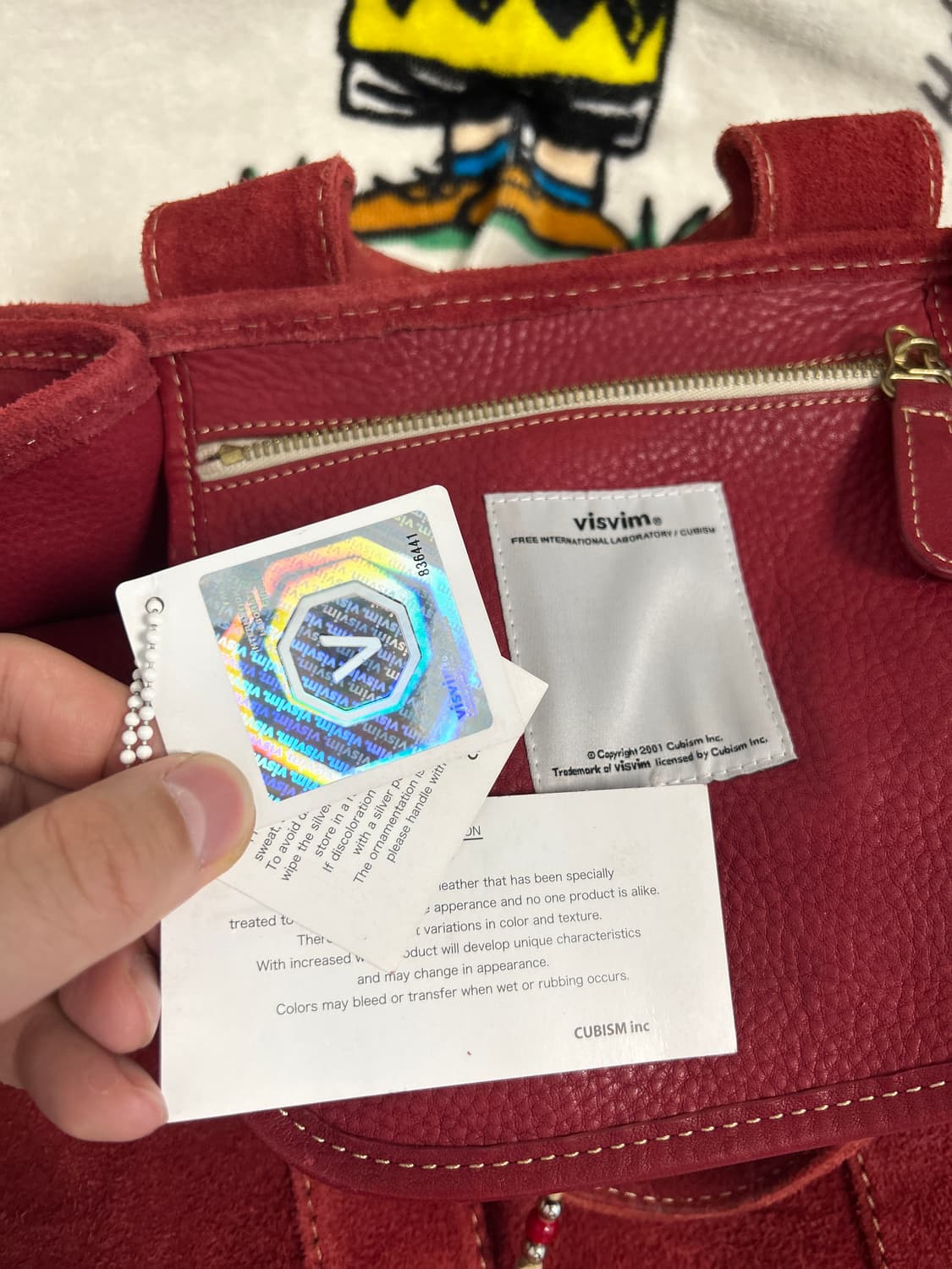 VISVIM 레드 스웨이드 TETON 토트백+고로스 콘초 커스텀 상품이미지9