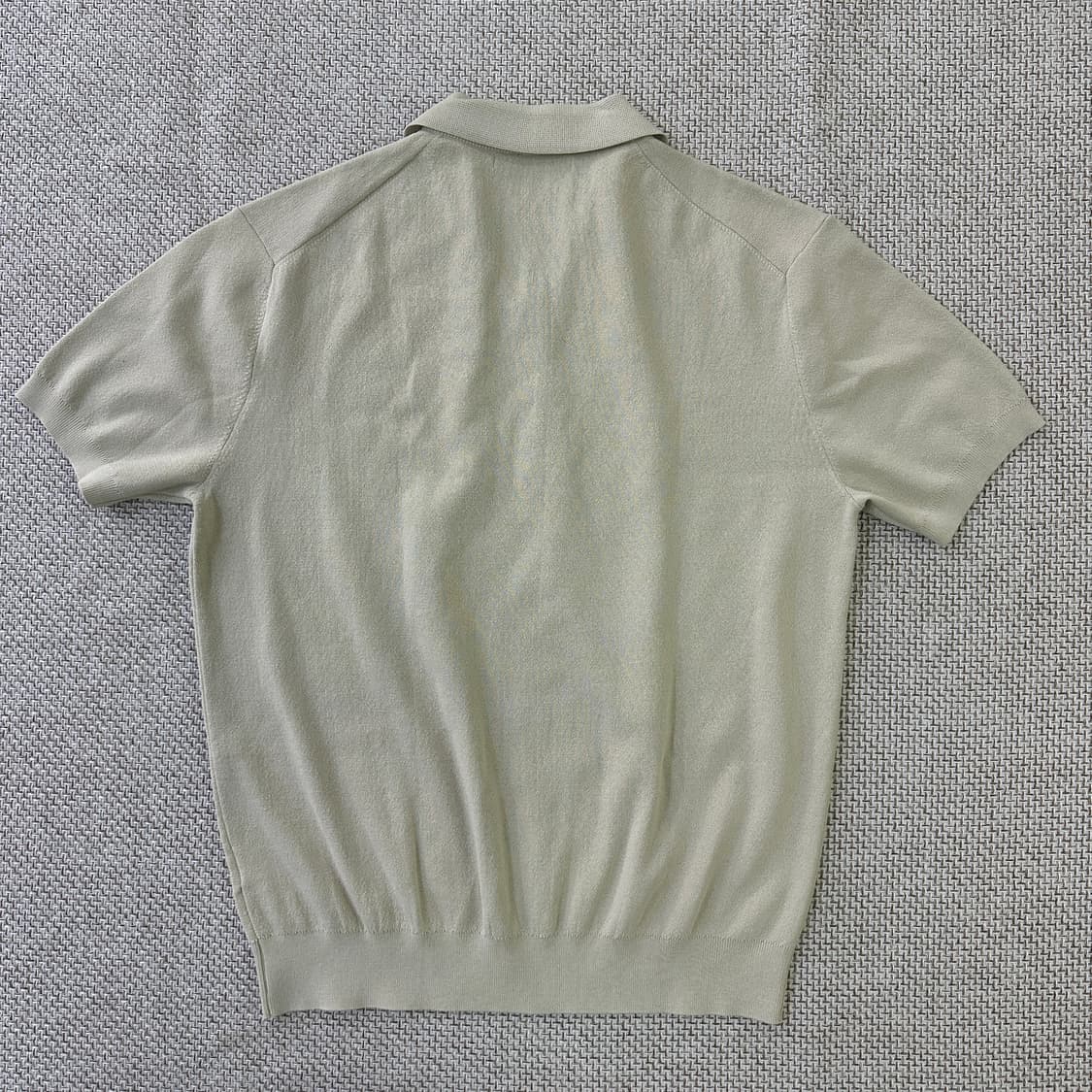 M 수아레 카라 반팔 하프 니트 0413D 상품이미지4