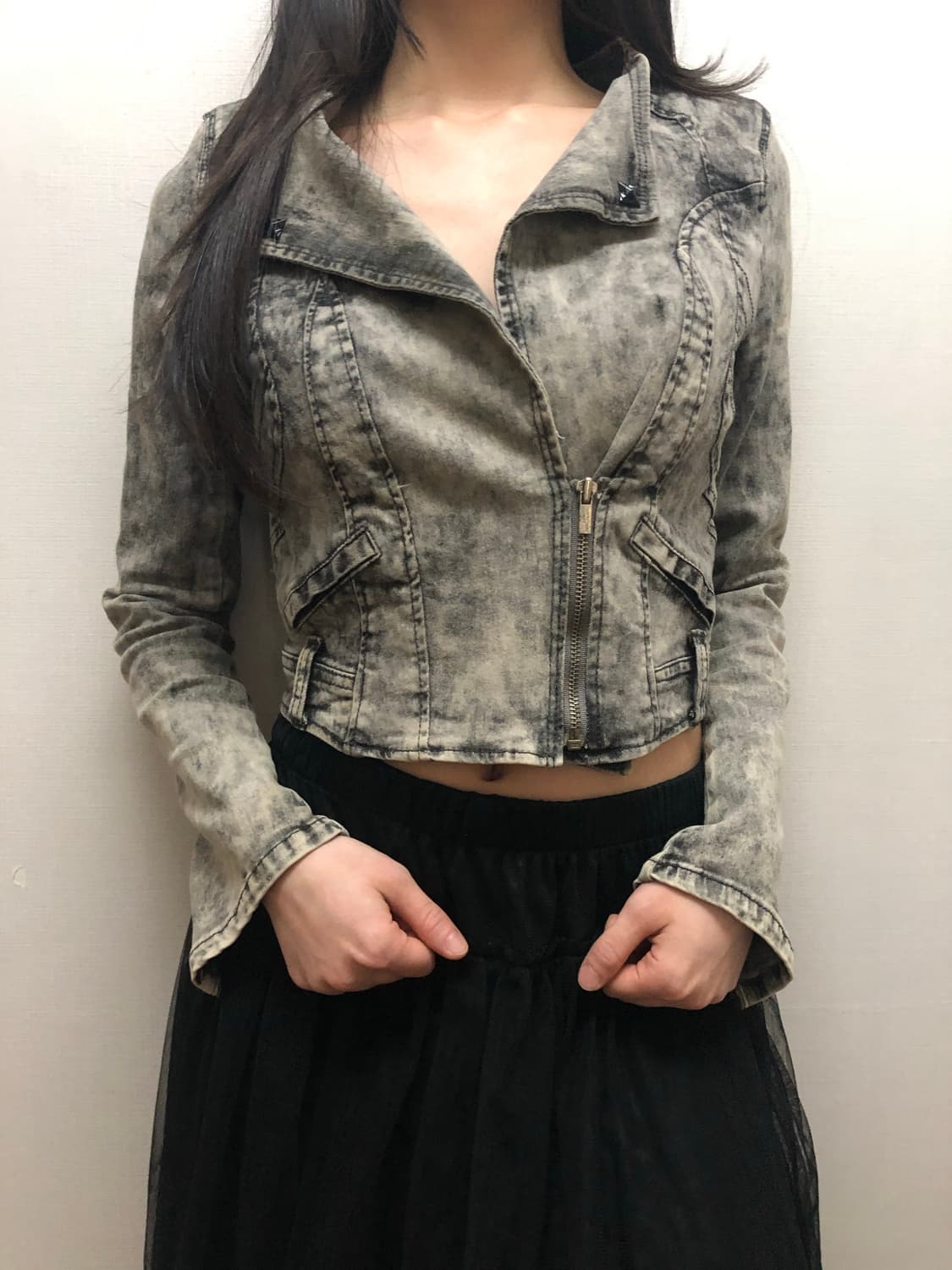 빈티지 그레이 데님 워싱 자켓 상품이미지1