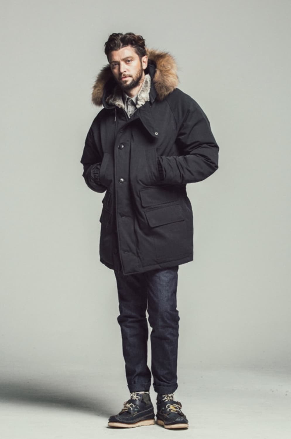 프리즘웍스 / 헤비 프로스트 다운 파카 블랙 / L 상품이미지2