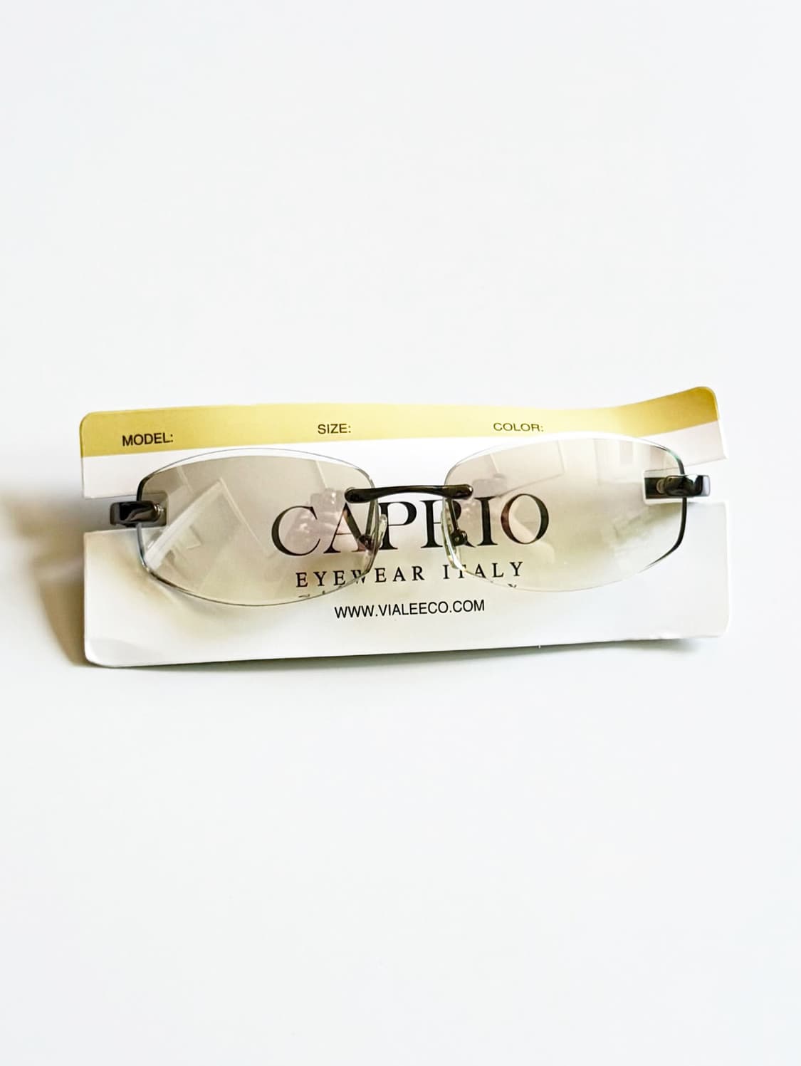 CAPRIO 무테 스퀘어 메탈 프레임 빈티지 틴트 선글라스 상품이미지2