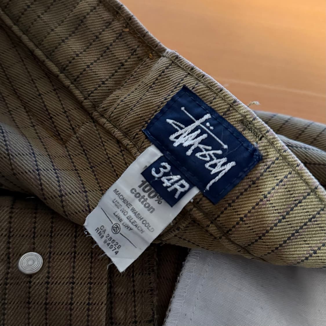 90s 올드 스투시 체크 팬츠 상품이미지9