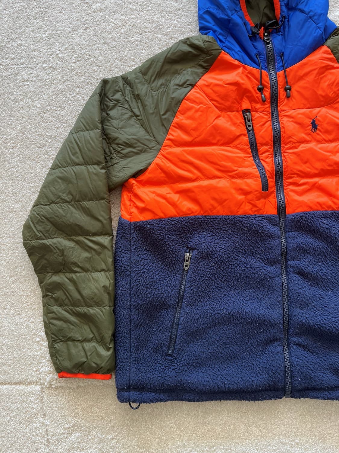 폴로 컬러 블록 플리스 자켓 (100-103) 상품이미지5