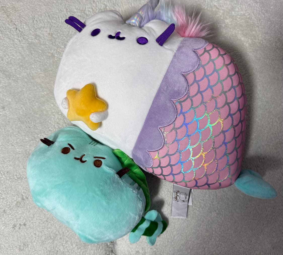 pusheen 인어푸쉰+공룡푸쉰 인형 상품이미지1