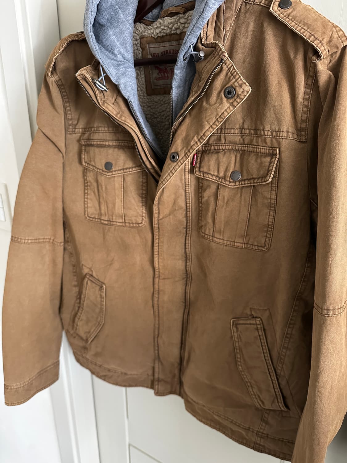 Levis 쉐르파 라이닝 밀리터리 후드 자켓 상품이미지3