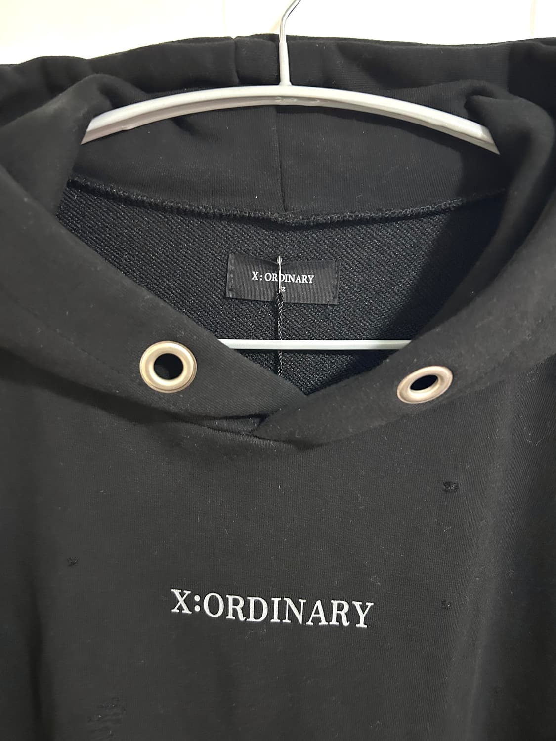 엑스오디너리 체크 레이어드 후드 상품이미지3