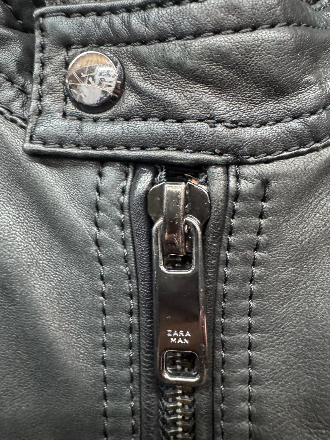 자라 ZARA 엠보 디테일 양가죽100% 가죽자켓 XL(L~XL) 상품이미지4