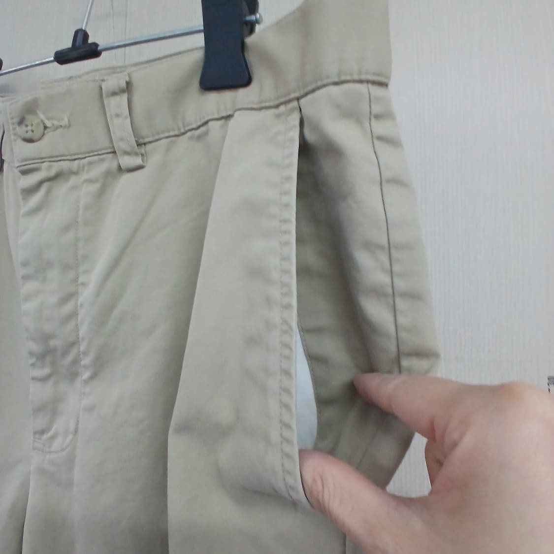 베이지 면 반바지 상품이미지3