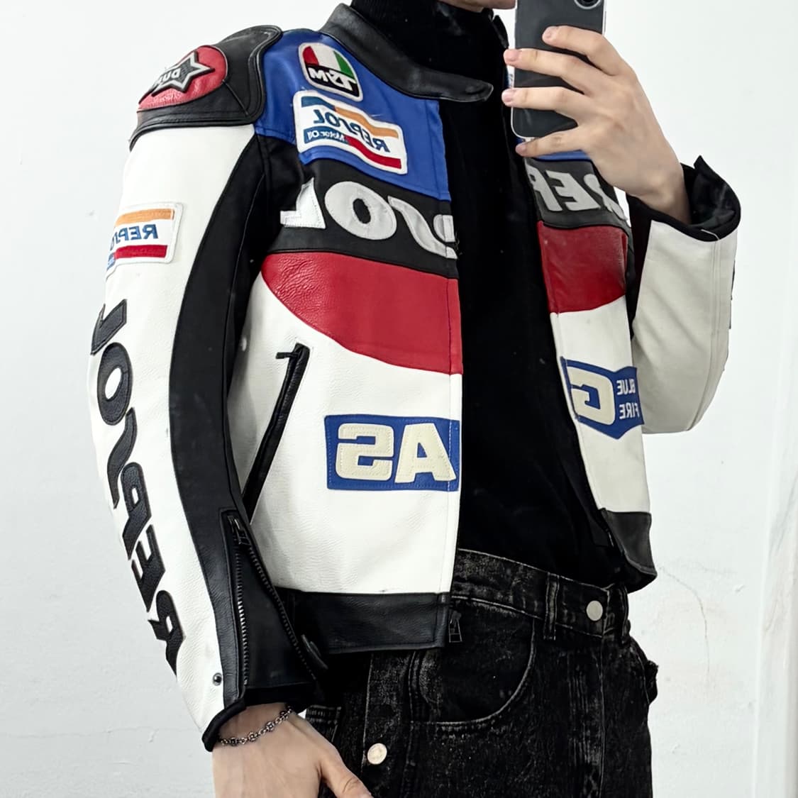 Duhan Repsol 레더 레이싱 자켓 상품이미지4