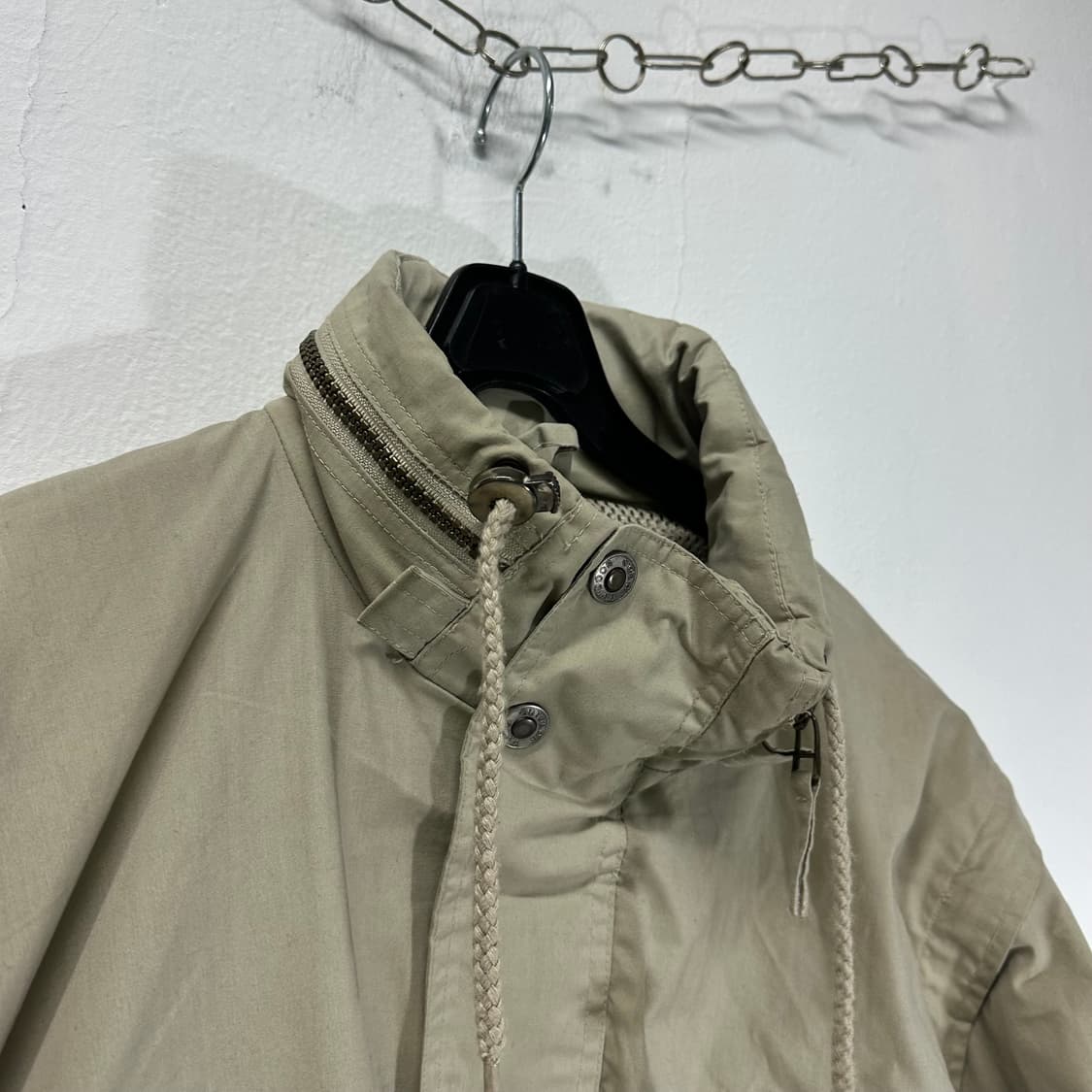 L VTG 빈티지 베이지 팔절개 헌팅자켓 상품이미지5