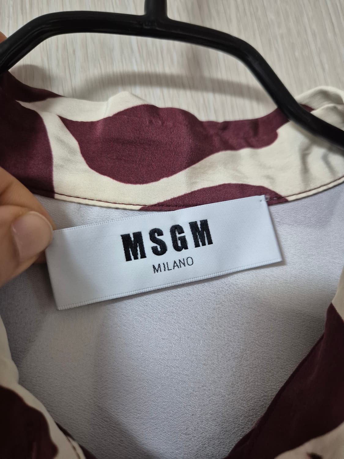 MSGM 실크 블라우스 실크100 패턴 셔츠블라우스 상품이미지9