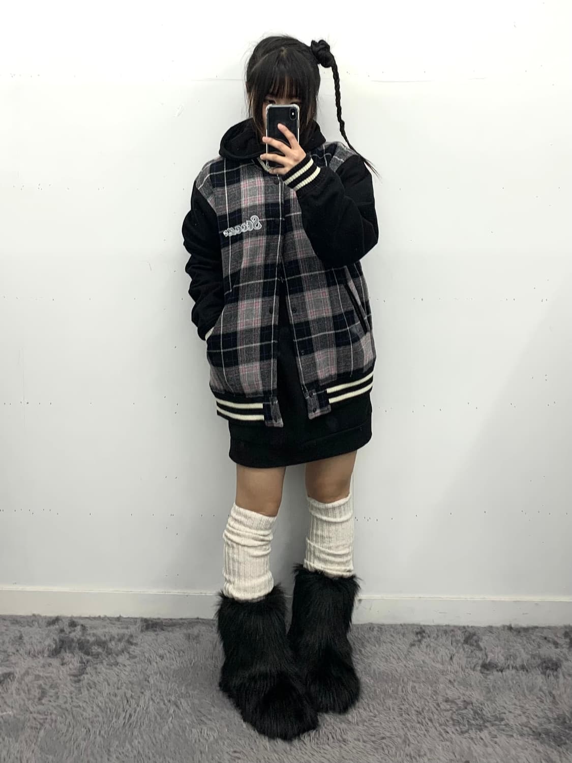 산리오 헬로키티 프린팅 롱후드 (갸루깔) 상품이미지5