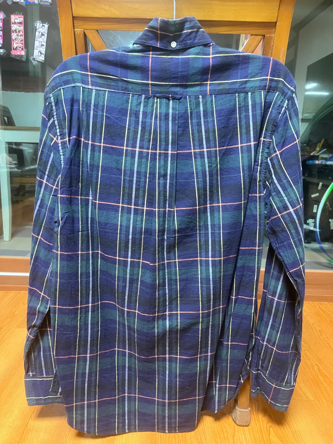 짓먼 깃먼 빈티지 네이비 체크 버튼다운 셔츠 상품이미지2