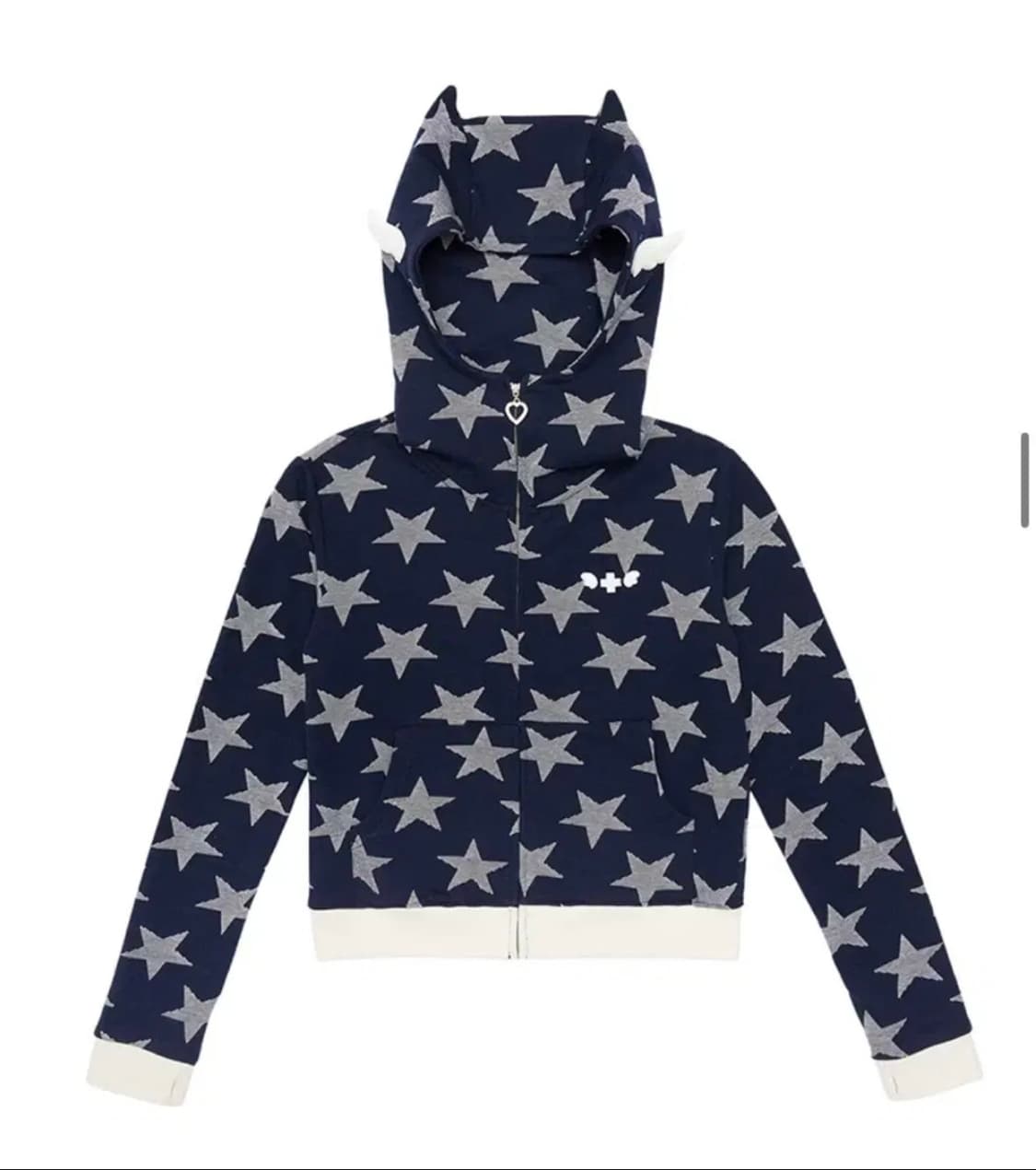 클럿스튜디오 별의 천사 날개 집업 후드 탑 네이비 상품이미지1