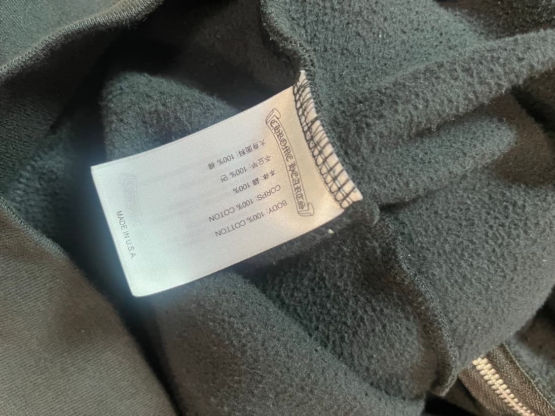 크롬하츠 멀티 컬러 크로스 플리스 집업 후드집업L 상품이미지3