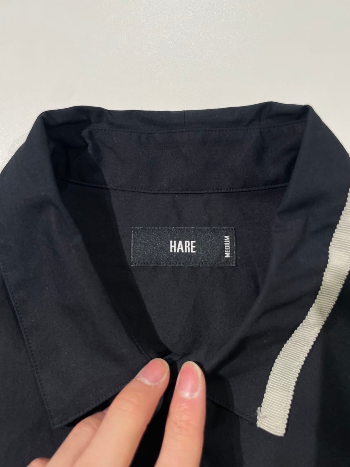 하레 블랙 패널 코튼 하프 셔츠 상품이미지7