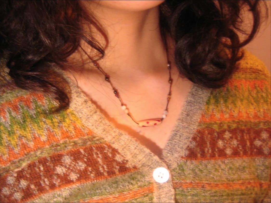 wooden grape necklace 우든 그레이프 목걸이 상품이미지3