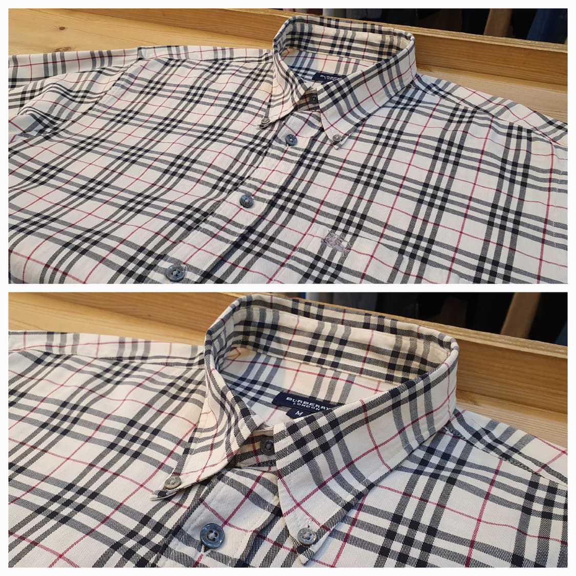 105.버버리 스판 체크셔츠 상품이미지3