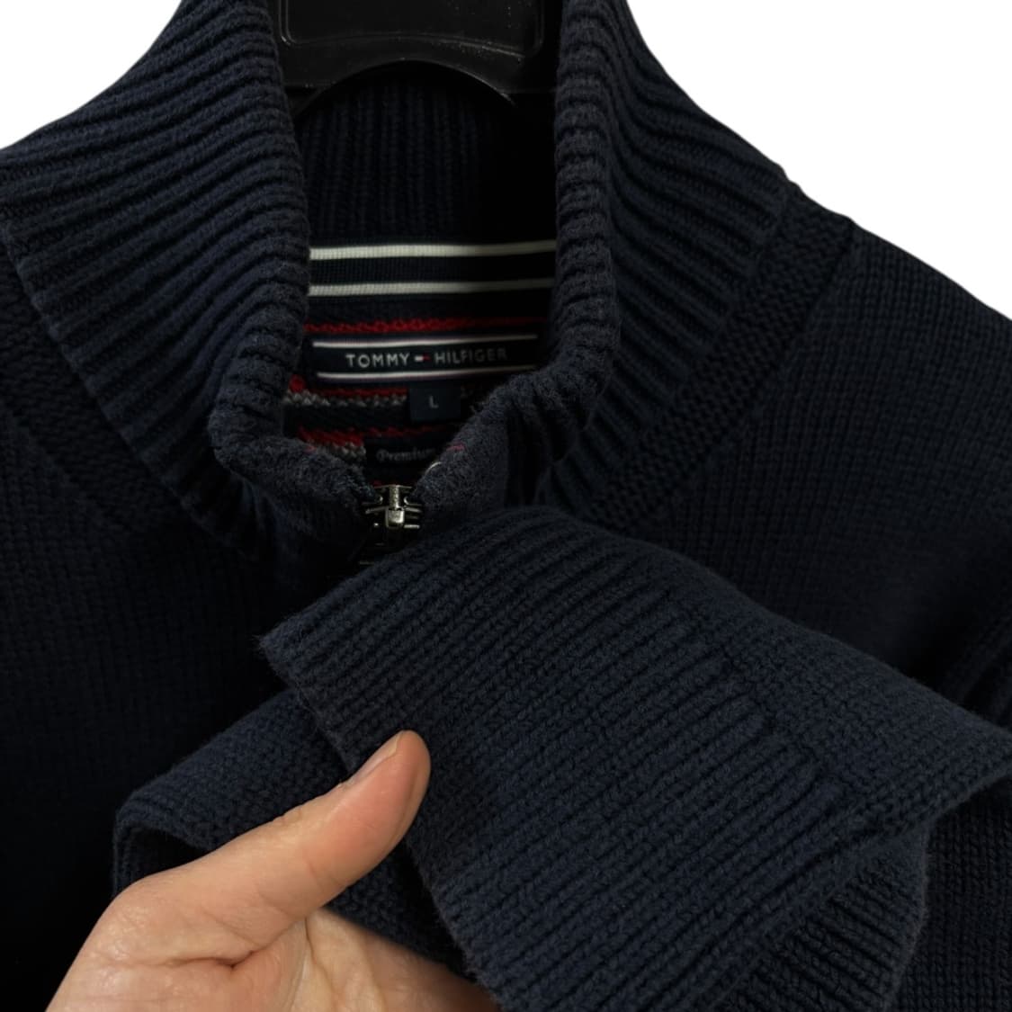 타미힐피거 울 니트집업 상품이미지4