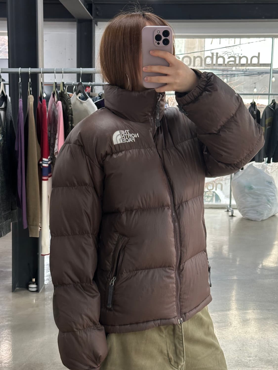 노스페이스 90s 눕시 패딩 초콜렛 상품이미지3