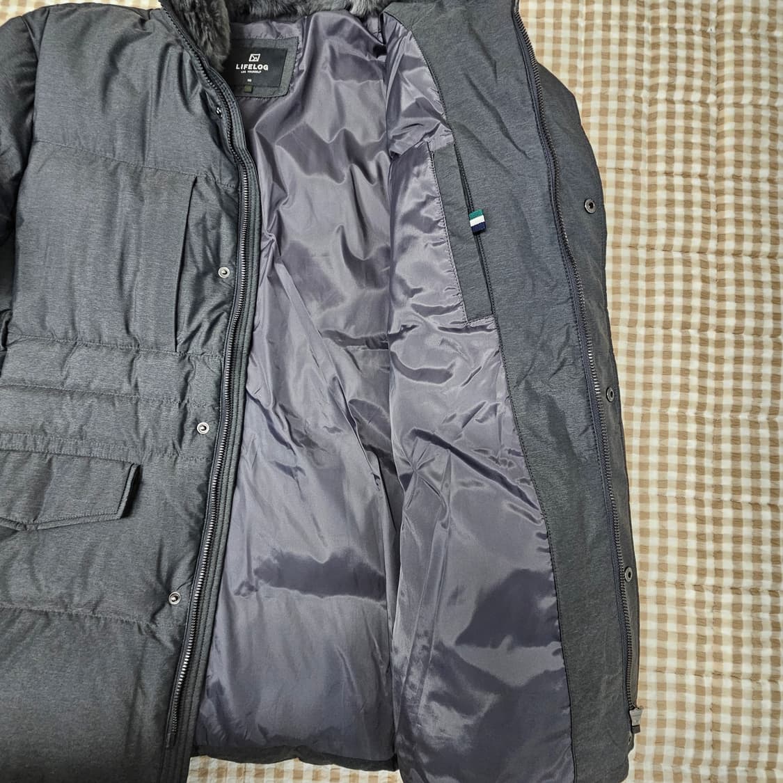 라이프로그 오리털 코트형 패딩 남자100 상품이미지7