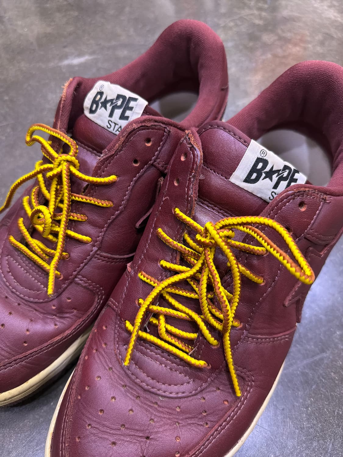 베이프 베이프스타 로우 레드윙 버건디 포스 스니커즈 285 상품이미지4
