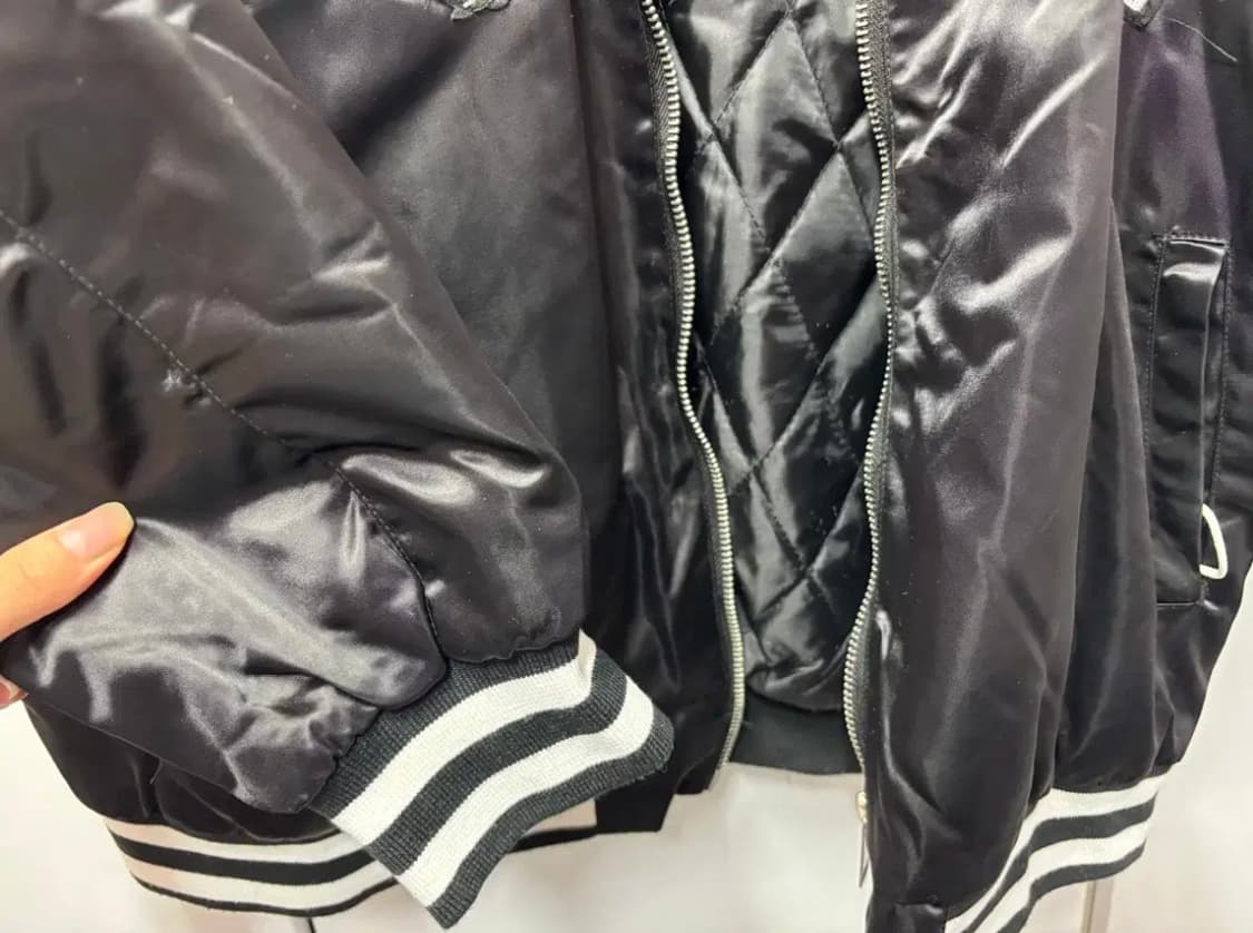 플레이보이st 해골 토끼 고스펑크 누빔 항공점퍼 아우터 블루종 상품이미지3