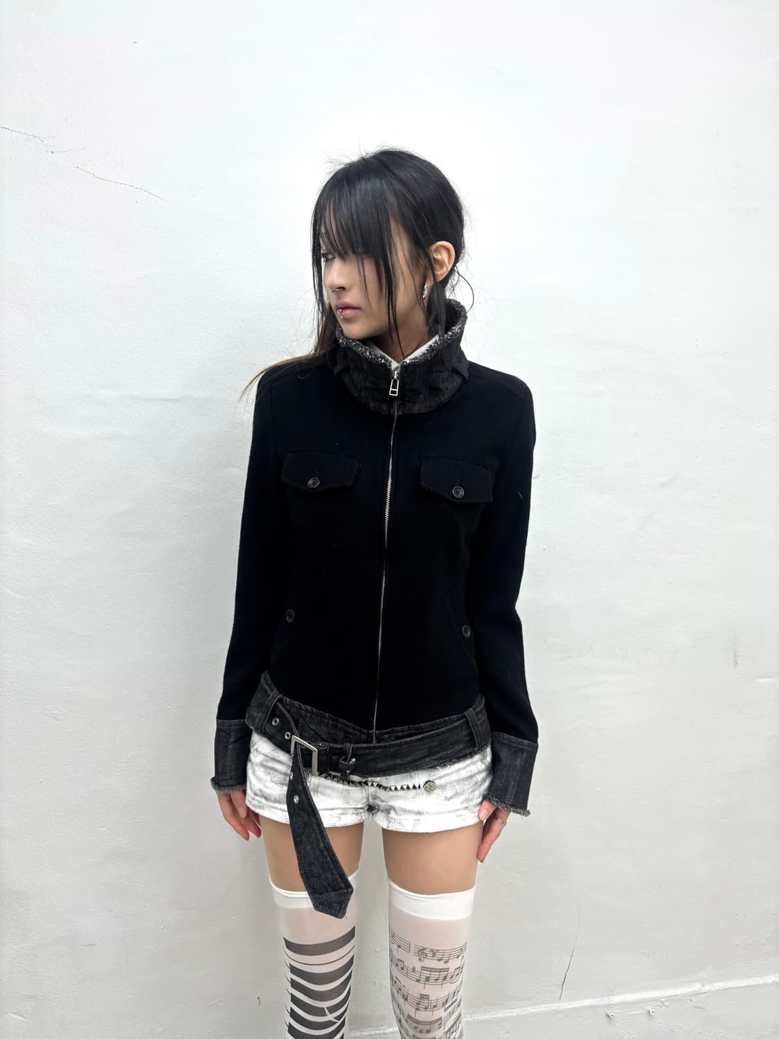 Tornado Mart femme grunge denim mix jack 상품이미지3