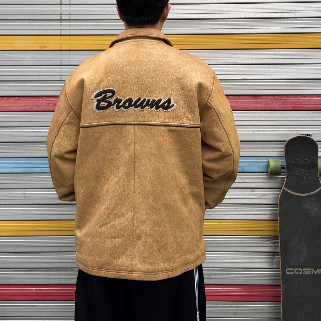 90s Pro Player NFL 팀 덴버 브롱코스 바시티 가죽 자켓 상품이미지2