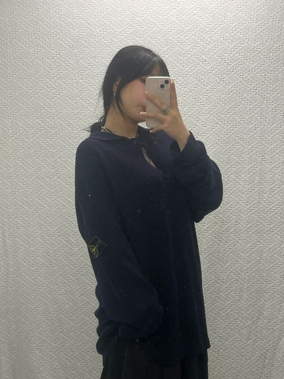 스톤아일랜드 정품 와펜 오버핏 코튼 니트 스웨터 100 C06397 상품이미지2