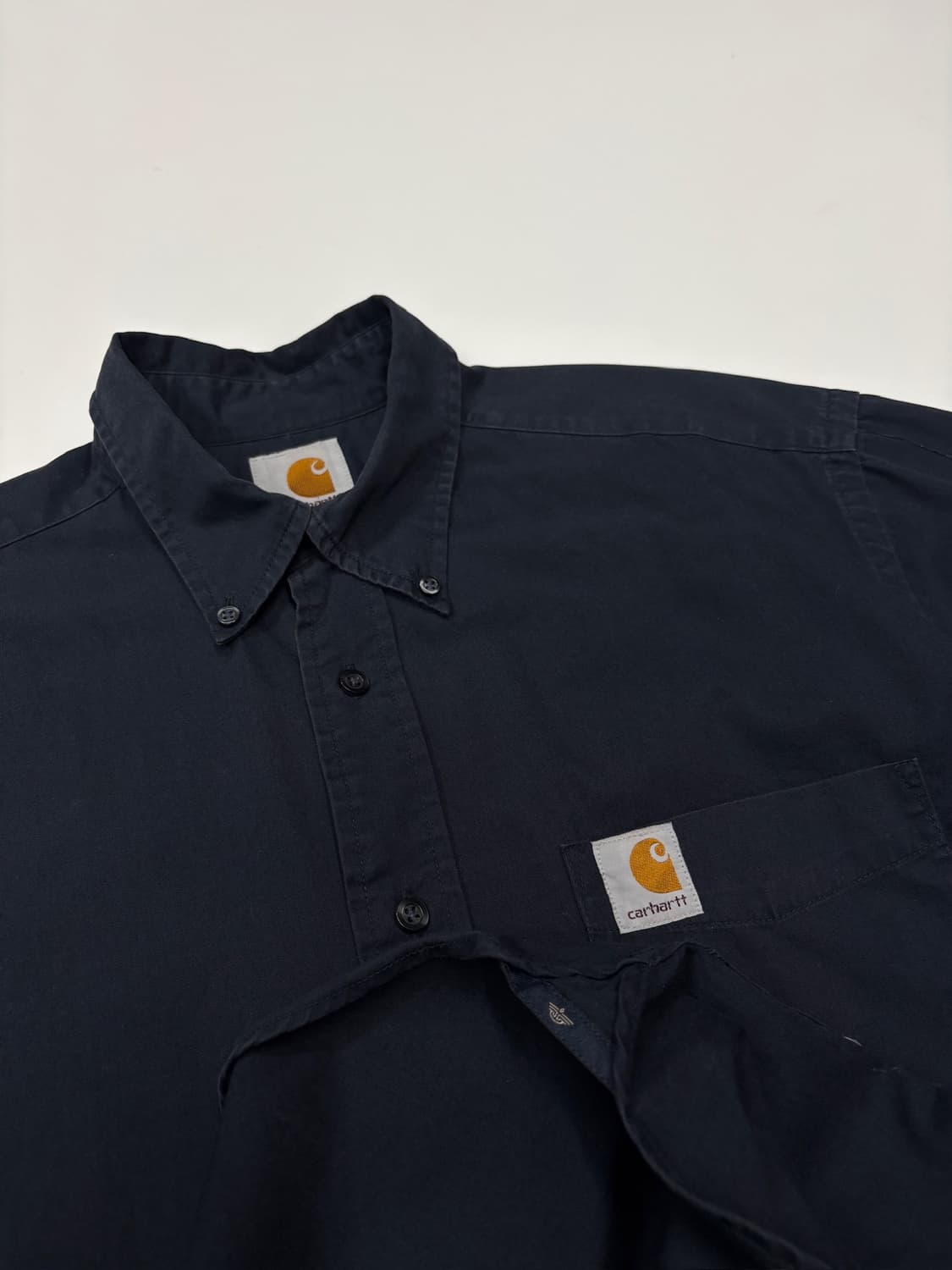 Carhartt 칼하트 네이비 반팔 워크셔츠 워크웨어 반팔 셔츠 상품이미지3