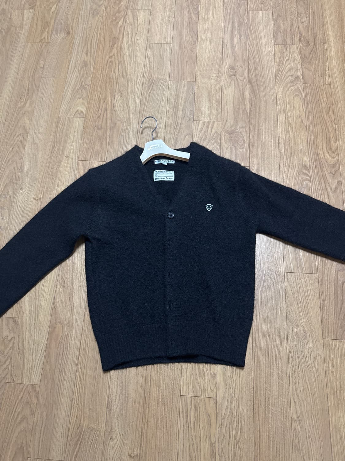 헤리티지 플로스 알파카 모헤어 가디건 블랙 m 상품이미지1