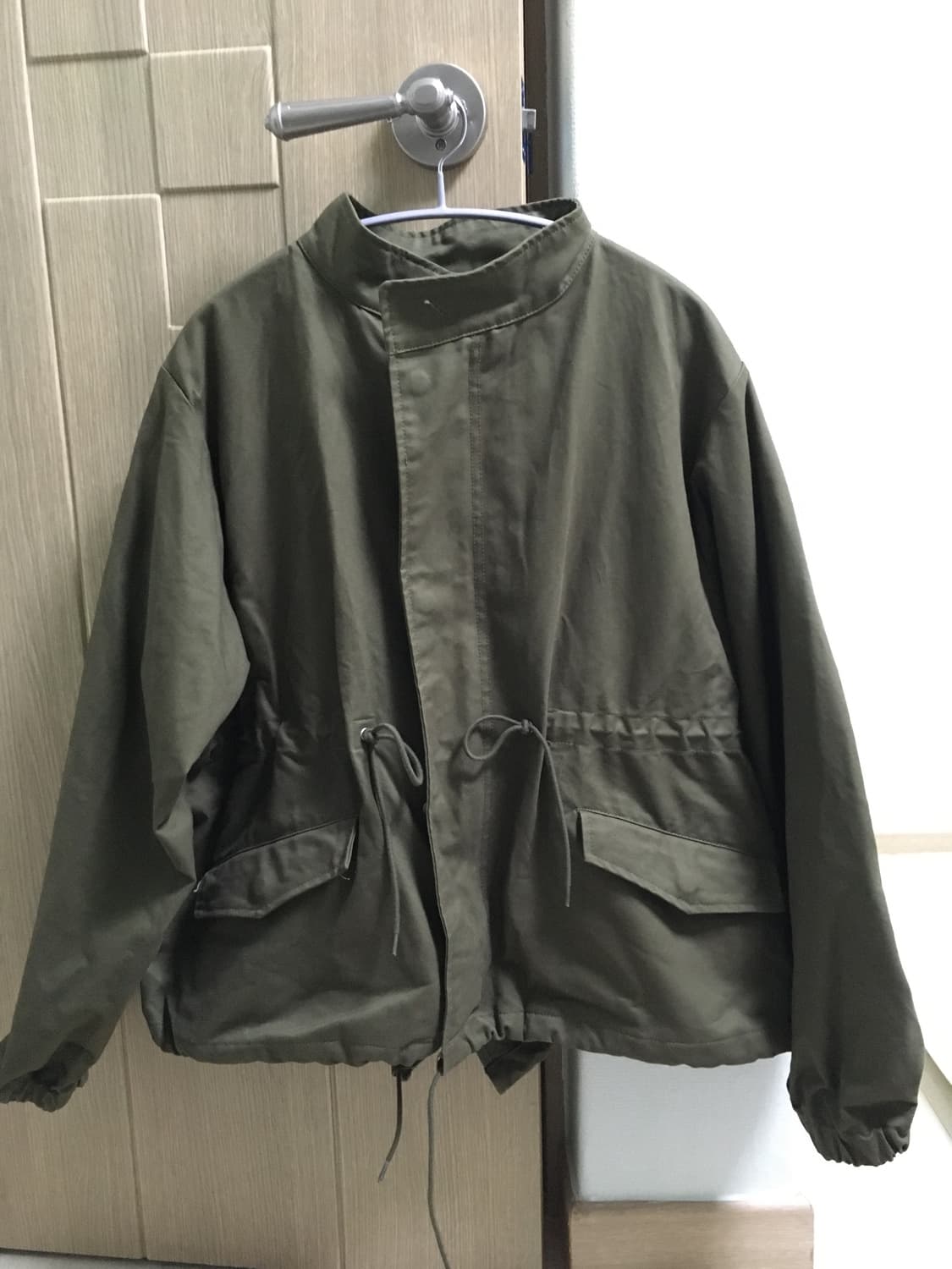 피쉬테일 숏파카 카키 상품이미지1