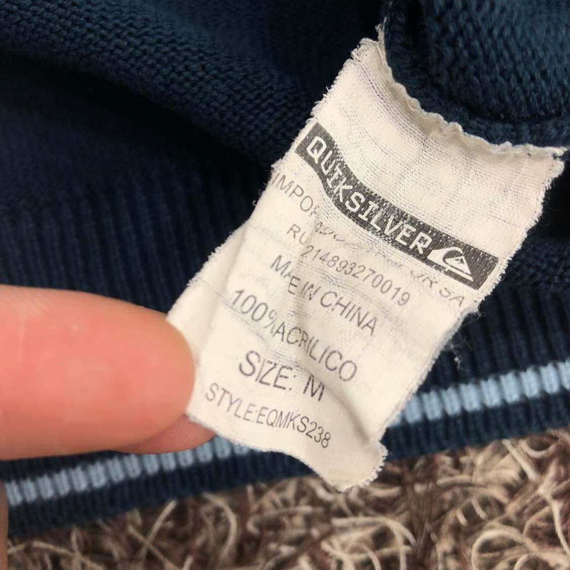 퀵실버 센터 로고 니트 상품이미지5